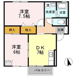 高茶屋駅 徒歩17分 2階の物件間取画像